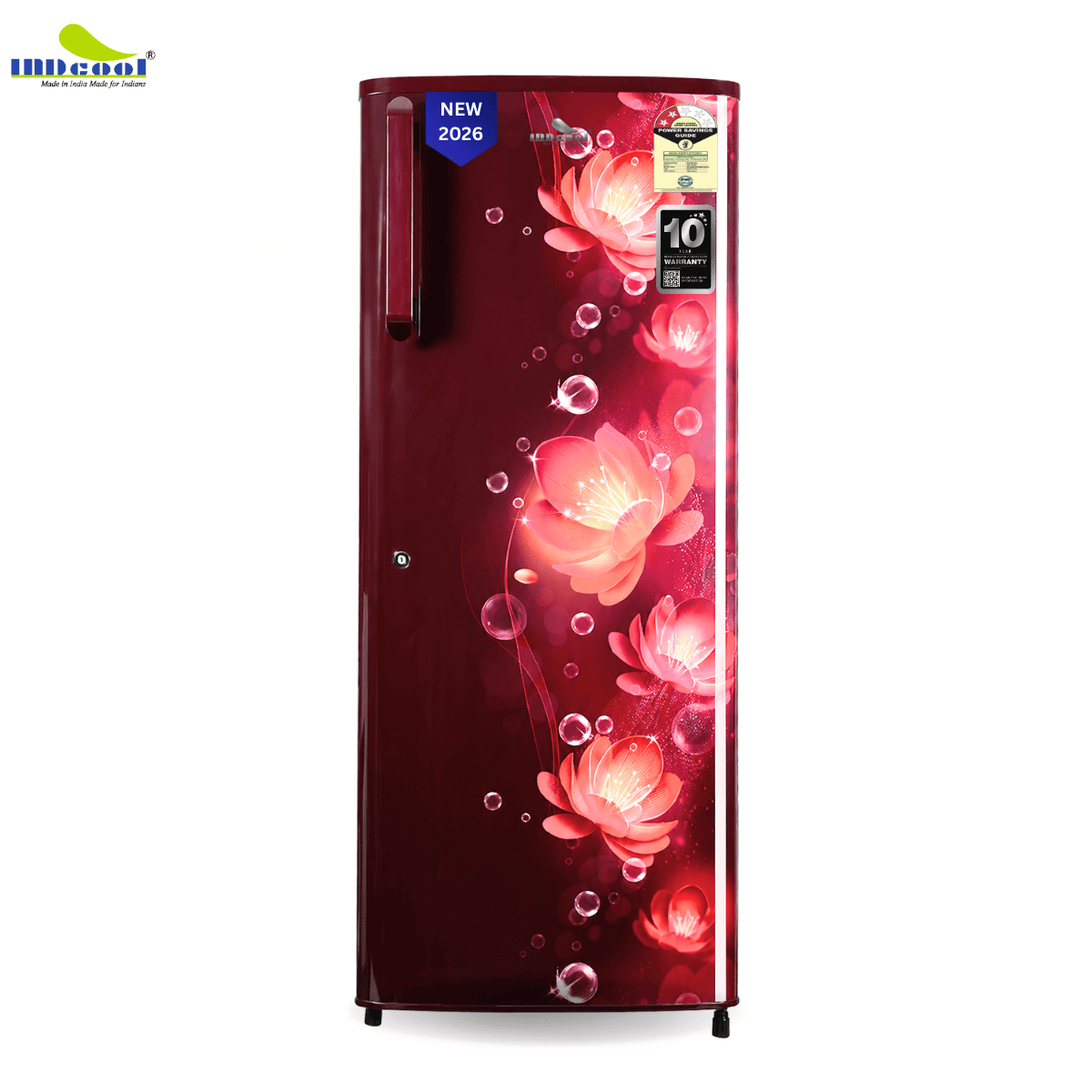 IDCREFSD190D3 (Model 2026): 190 Litres 2 Star Single Door Direct Cool Series Refrigerator (Florared)